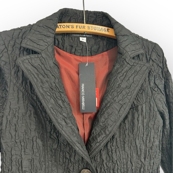 NWT Franco Mirabelli Plissé Statement Evening Jacket - Picture 12 of 14